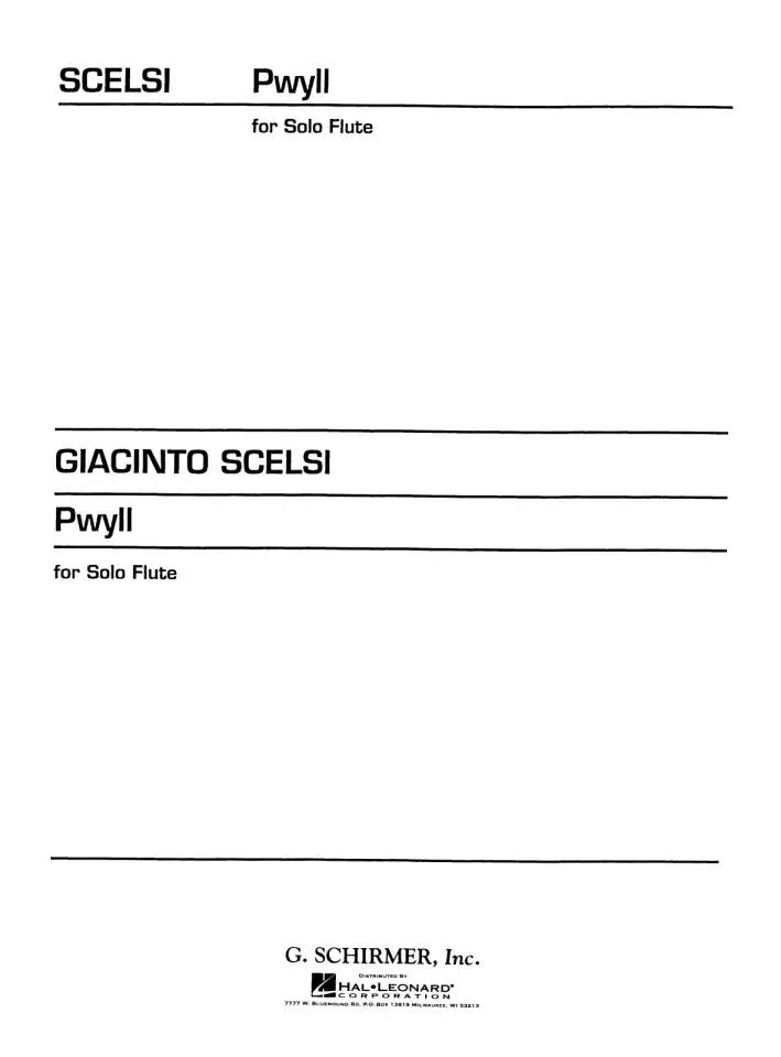 Pwyll - Giacinto Scelsi | Suono Flauti