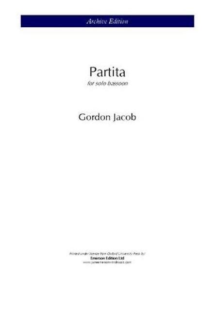 Partita for solo bassoon - Gordon Jacob | Suono Flauti