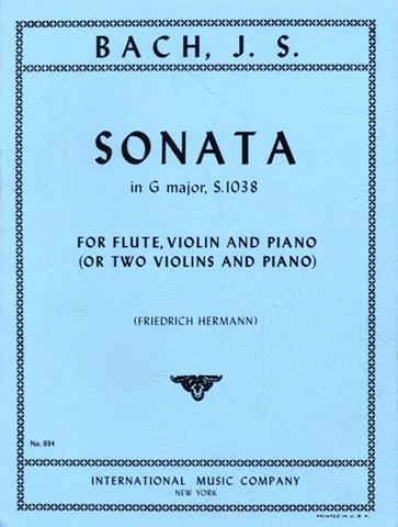 Sonata Sol Bwv 1038 Fl(Vn), Vn E Pf (Hermann) - Johann Sebastian Bach | Suono Flauti
