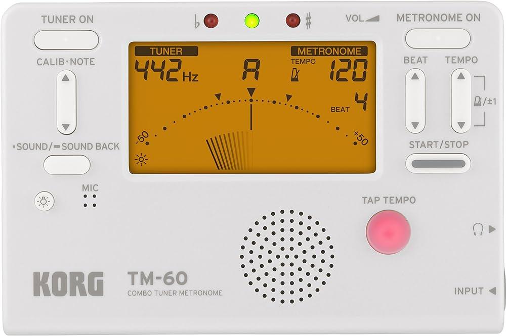 TM-60-WH Metronomo e Accordatore Bianco | Suono Flauti