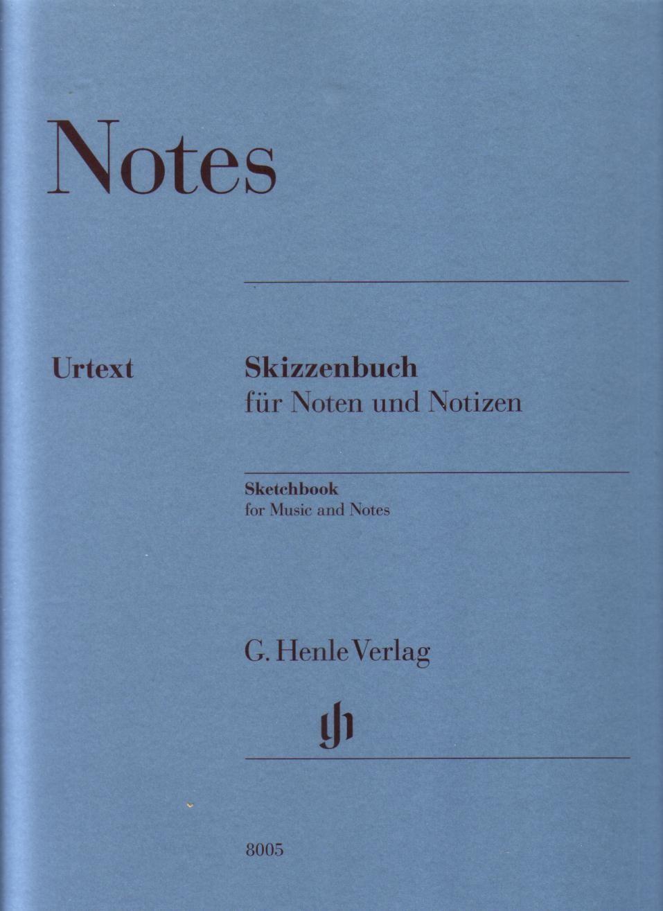 Notes - Skizzenbuch mit Notenlinien, Gross, Sketchbook for Music and Notes | Suono Flauti